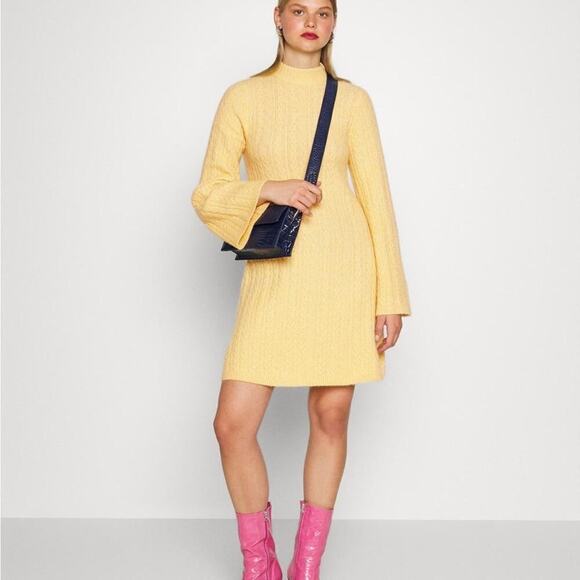 EDITED madalyn jojoba yellow sweater dress size 10 - Picture 1 of 10